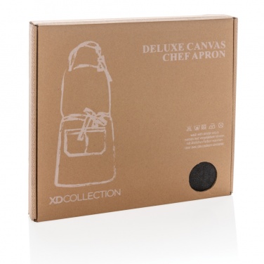 Logo trade promotional giveaways picture of: Deluxe canvas chef apron