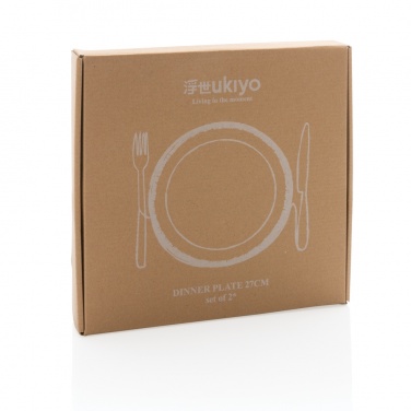 Logotrade promotional products photo of: Ukiyo dinner plate set of 2