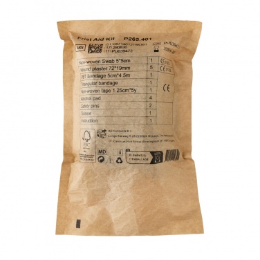 Logotrade promotional giveaway image of: RCS recycled nubuck PU pouch first aid set mailable
