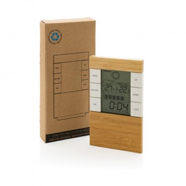 Logotrade promotional gift picture of: Utah RCS rplastic and bamboo weather station