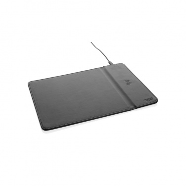 Logo trade business gifts image of: Swiss Peak RCS recycled PU 10W wireless charging mousepad