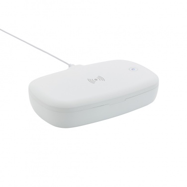 Logo trade promotional items image of: UV-C steriliser box with 5W wireless charger