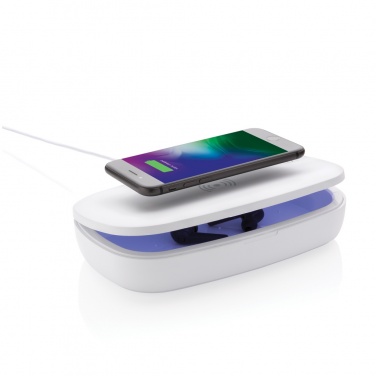 Logotrade promotional merchandise picture of: UV-C steriliser box with 5W wireless charger