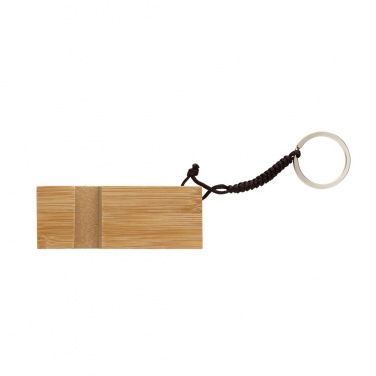 Logotrade promotional gift image of: Standkey bamboo keychain phone stand
