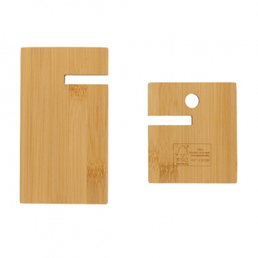 Logo trade promotional products image of: Bamboo phone stand in kraft box