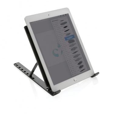 Logo trade promotional gifts image of: Terra RCS recycled aluminium universal laptop/tablet stand