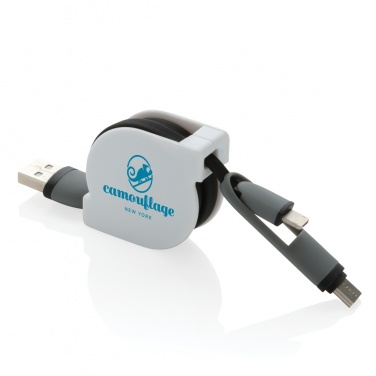 Logo trade promotional products picture of: 3-in-1 retractable cable