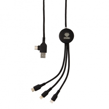 Logo trade promotional merchandise image of: Light up logo 6-in-1 cable