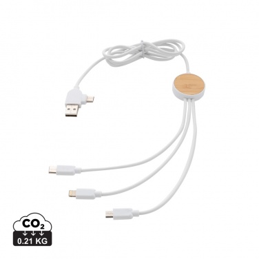 Logo trade promotional giveaway photo of: RCS recycled plastic Ontario 6-in-1 cable