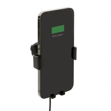 Logo trade promotional gift photo of: RCS recycled plastic 10W wireless charging car holder