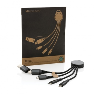 Logo trade promotional giveaways picture of: Terra RCS recycled aluminium 6-in-1 charging cable