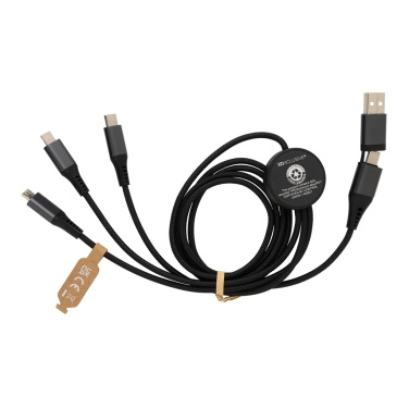 Logotrade corporate gift image of: Terra RCS recycled aluminium 120cm 6-in-1 cable