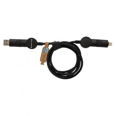 Logotrade promotional product picture of: Oakland RCS recycled plastic 6-in-1 fast charging 45W cable