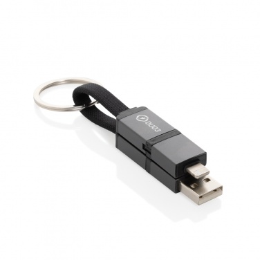 Logotrade promotional merchandise picture of: Terra recycled aluminum 4 in 1 60W fast charging cable