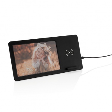 Logo trade promotional merchandise picture of: 5W Wireless charger and photo frame