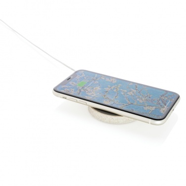 Logotrade corporate gifts photo of: Wheat Straw 5W round wireless charging pad
