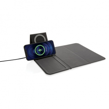 Logo trade promotional items image of: Artic Magnetic 10W wireless charging phonestand