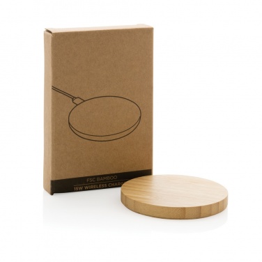 Logotrade business gifts photo of: Bamboo 15W wireless charger