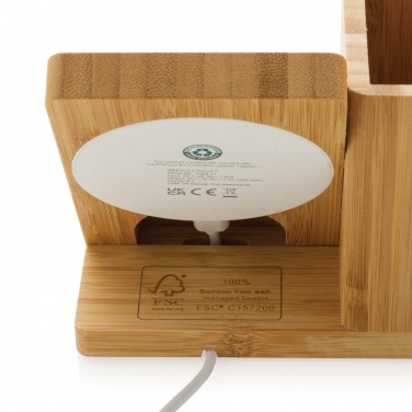 Logotrade promotional items photo of: Calgary bamboo 10W wireless charger