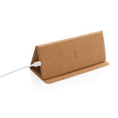 Logotrade advertising product image of: 10W wireless charging cork mousepad and stand