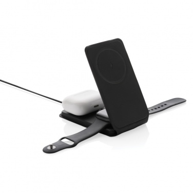 Logotrade business gifts photo of: Swiss Peak RCS rPU 15W  3-in-1 magnetic wireless charger