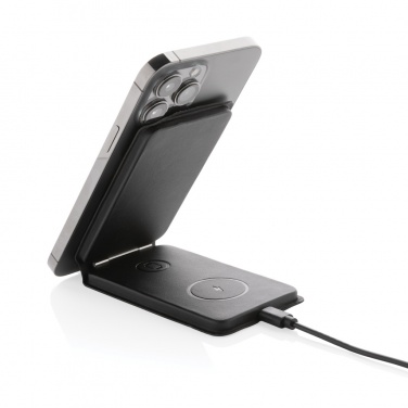 Logo trade corporate gifts image of: Swiss Peak RCS rPU 15W  3-in-1 magnetic wireless charger