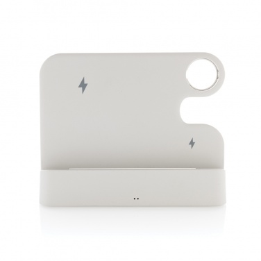 Logo trade promotional giveaway photo of: Joltz RCS recycled plastic dual 15W charger with iWatch slot
