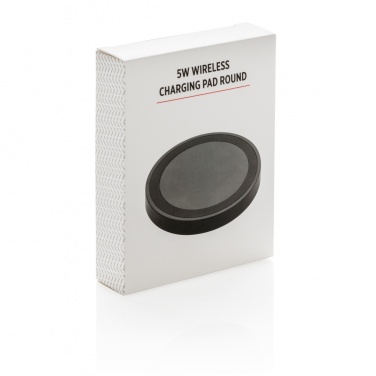 Logo trade corporate gifts image of: 5W wireless charging pad round