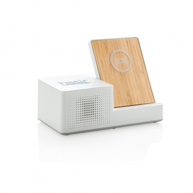 Logo trade promotional items picture of: Ontario 5W wireless charger with speaker