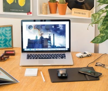 Logo trade promotional gift photo of: Mousepad with 5W wireless charging