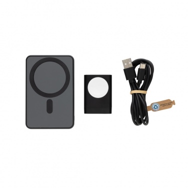 Logotrade corporate gift picture of: Powerbase RCS recycled plastic 3 in 1 charger with powerbank