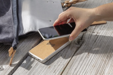 Logotrade promotional merchandise image of: Cork and Wheat Straw 8.000 mAh 5W wireless powerbank