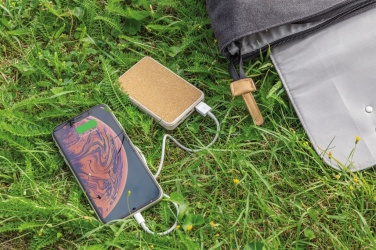 Logotrade promotional merchandise picture of: Cork and Wheat 5.000 mAh pocket powerbank
