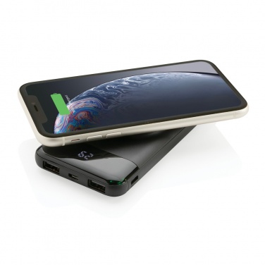 Logo trade promotional item photo of: 10.000 mah wireless powerbank with watch charger