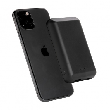 Logo trade business gift photo of: Magnetic 5.000 mAh 5W wireless powerbank
