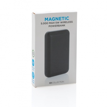 Logotrade promotional gift picture of: Magnetic 5.000 mAh 5W wireless powerbank