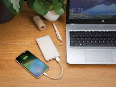 Logo trade promotional items picture of: 10.000 mah wheat straw powerbank