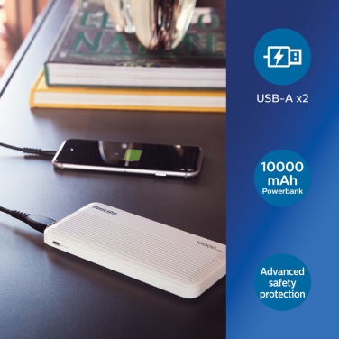 Logo trade advertising products picture of: Philips 10.000 mAh slim powerbank