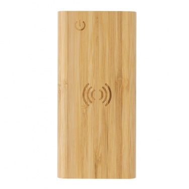 Logotrade corporate gift image of: Bamboo 8.000 mAh 5W wireless powerbank
