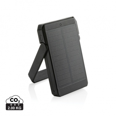 Logo trade promotional gifts image of: Skywave RCS rplastic solar powerbank 5000 mAh 10W wireless