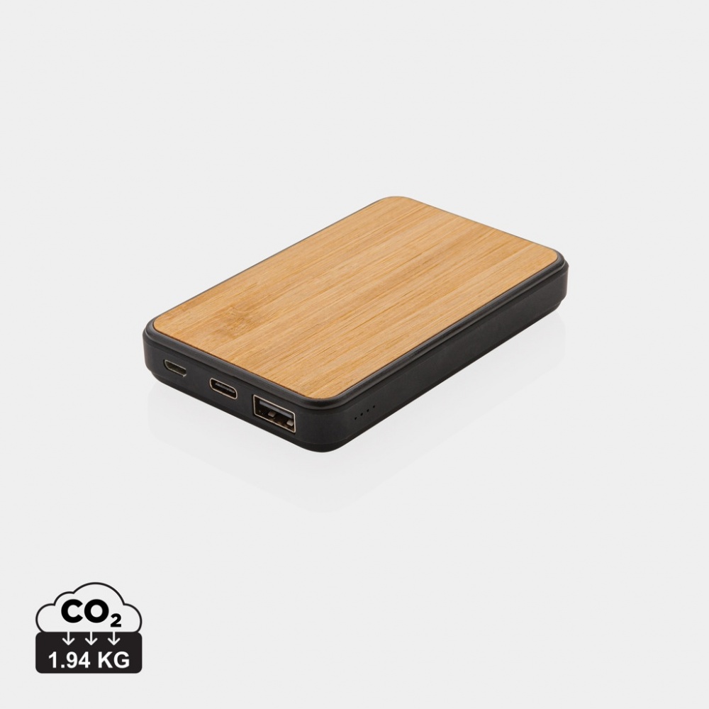 Logo trade promotional item photo of: RCS recycled plastic 5.000 mAh Powerbank