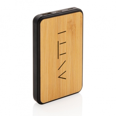 Logo trade promotional gifts image of: RCS recycled plastic 5.000 mAh Powerbank