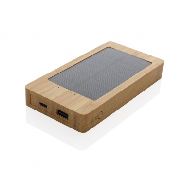 Logotrade corporate gift picture of: Sunwick 10.000 mAh Bamboo solar powerbank