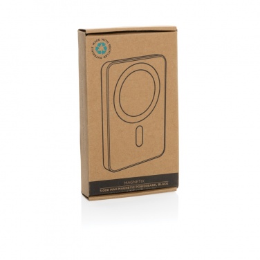 Logo trade corporate gifts image of: Magnetix RCS recycled plastic 5000 mah magnetic powerbank