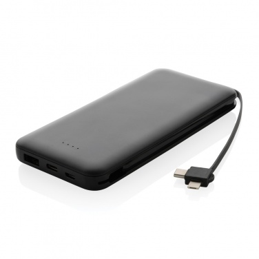 Logotrade promotional merchandise picture of: Lockhart RCS recycled plastic 10.000 with integrated cables
