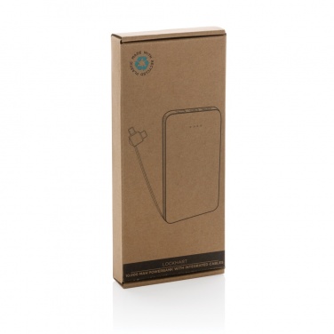 Logotrade corporate gift image of: Lockhart RCS recycled plastic 10.000 with integrated cables