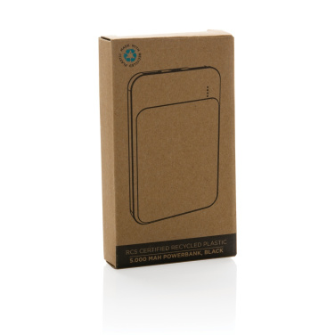 Logo trade promotional items image of: RCS recycled plastic 5.000 mAh powerbank