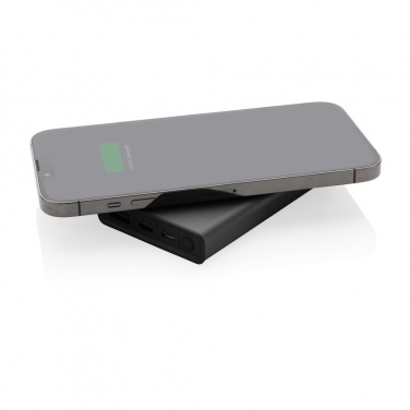Logotrade promotional giveaway image of: Terra RCS recycled aluminium 5000 mAh powerbank 5W wireless