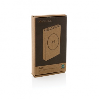 Logo trade corporate gifts picture of: Terra RCS recycled aluminium 5000 mAh powerbank 5W wireless