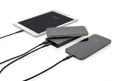 Logo trade promotional merchandise photo of: Terra RCS recycled 18W aluminium 10000 powerbank 10W